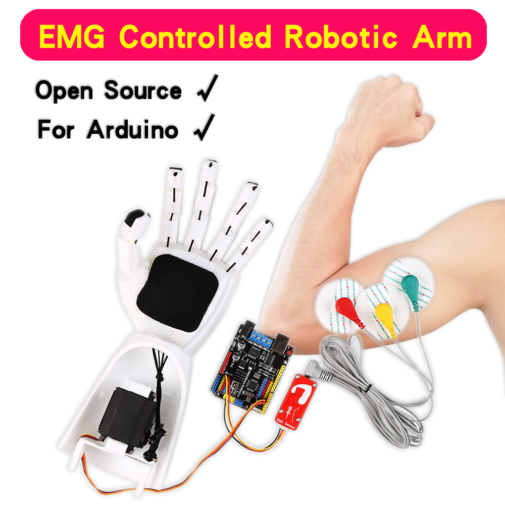Arduino Robot - EMG sensörü robotik kol elektrik kas