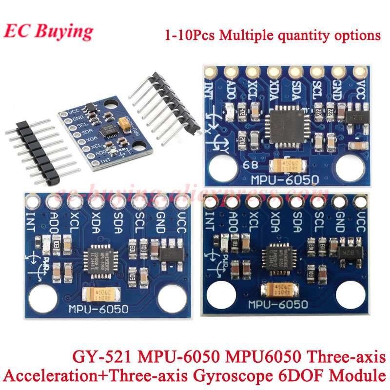 Accelerometer Mpu6050 - 1-10 adet GY-521 MPU-6050 MPU6050 3