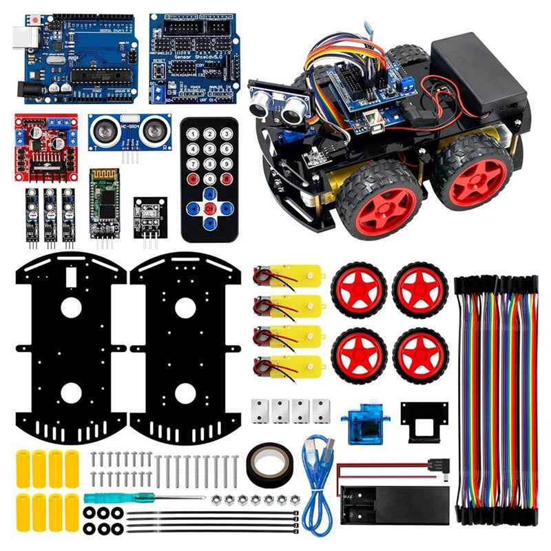 Arduino Robot - WOWFU-4WD Akıllı Robot Araba Kiti Arduino