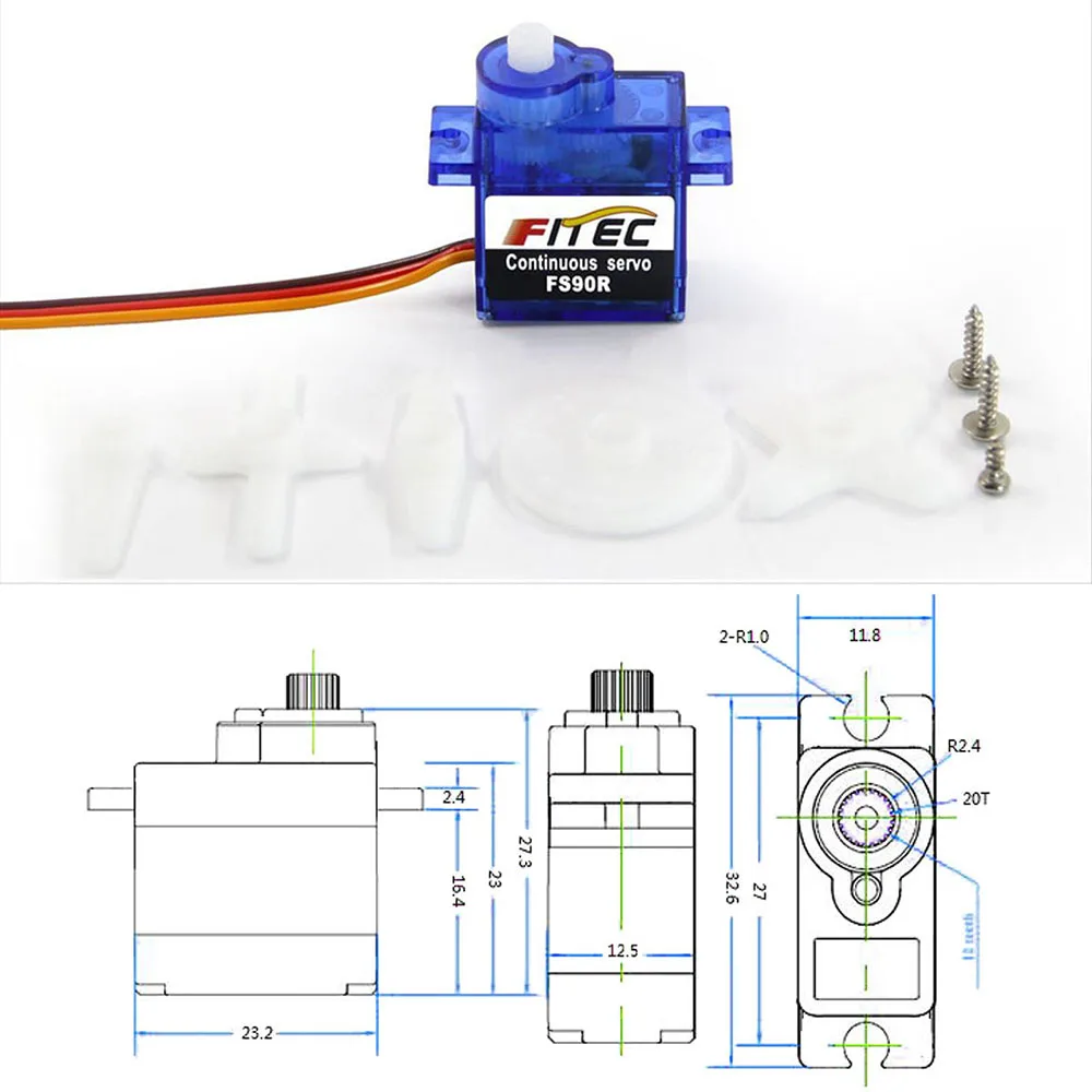 Feetech Mini FS90R Mikro Servo - Micro Servo incelemesi ve fiyatı