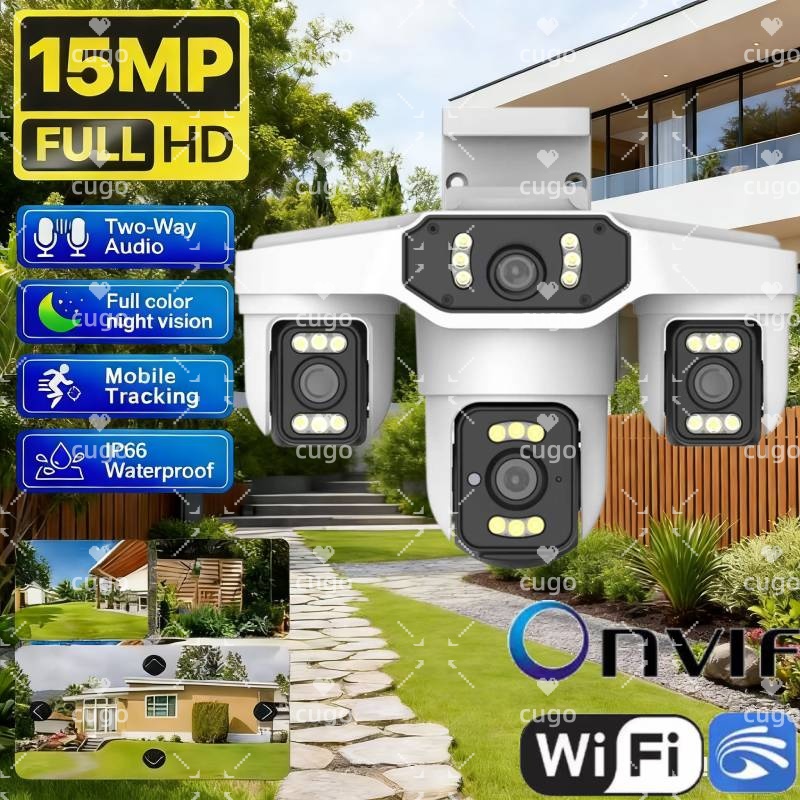 15MP 8K Wifi IP Kamera Üç Lens - Pan Tilt Bracket incelemesi ve fiyatı
