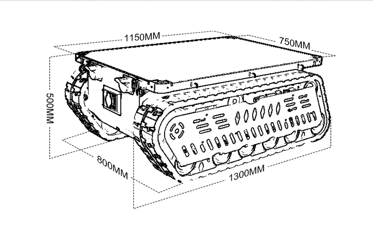 300-600 kg yük taşıyabilen, me - Robot Chassis incelemesi ve fiyatı