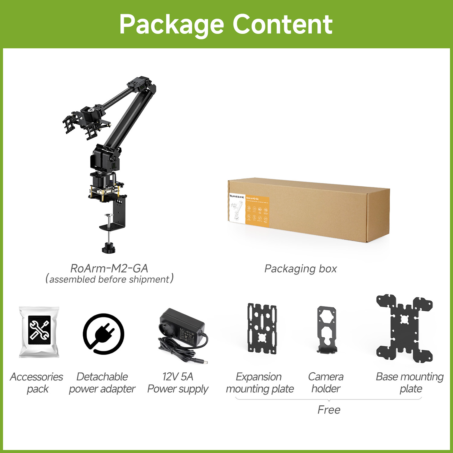 Waveshare 3+1 DOF Yüksek Torkl - Servo Kit incelemesi ve fiyatı