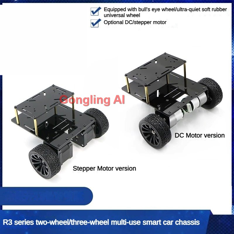3WD Robot Araba, DC/Adım Motor - Tracked Robot Chassis incelemesi ve fiyatı