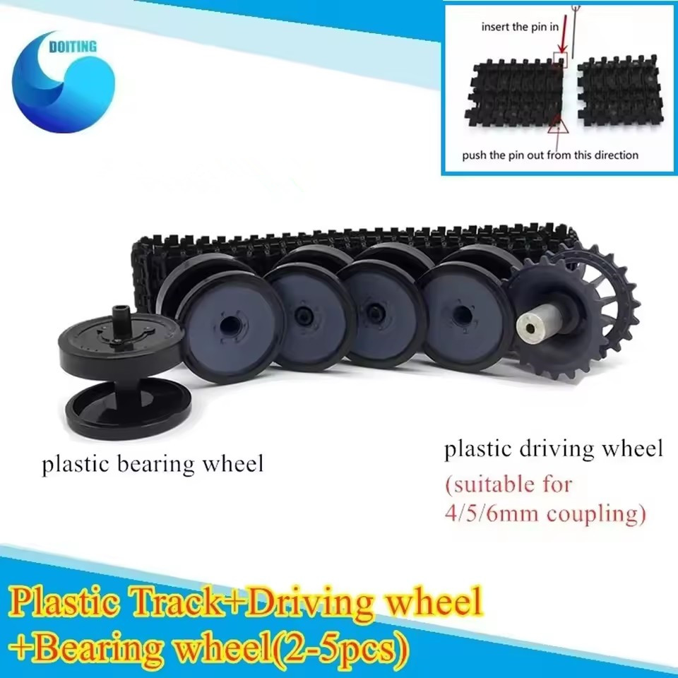 Plastik tekerlekler + plastik  - Tracked Robot Chassis incelemesi ve fiyatı