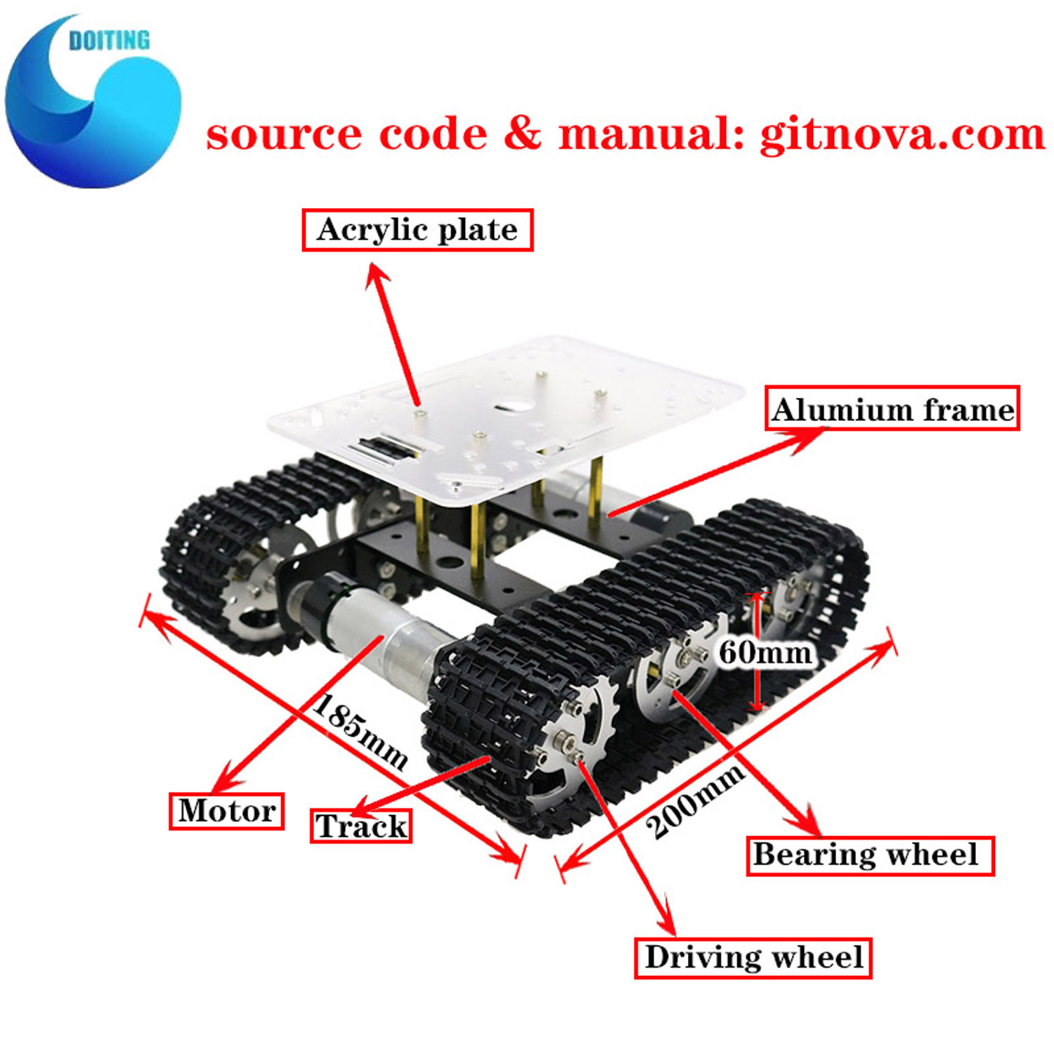 RC Metal Robot Tank Araba Şasi - Tracked Robot Chassis incelemesi ve fiyatı
